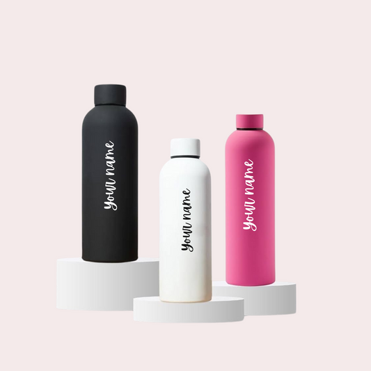 Customised Hot & Cold Stainless Steel White Bottle Flask – 500ml Vacuum Insulated