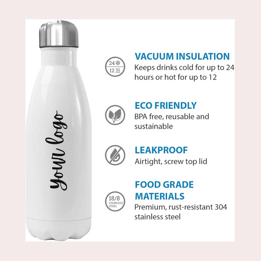 Personalised Vacuum Insulated Cola Bottle White