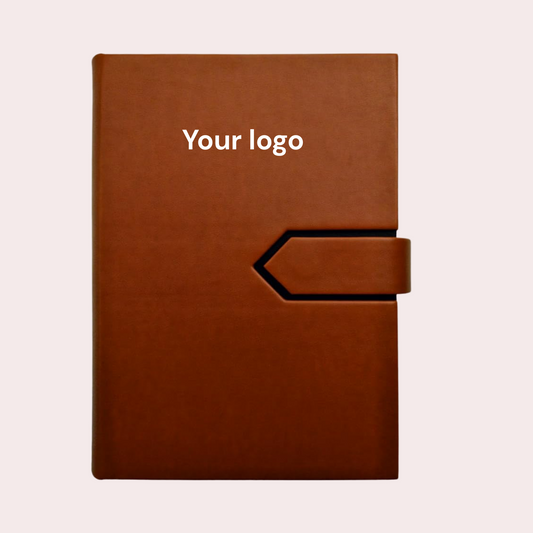 Personalised Tan Brown A5 PU Leather Journal – 192 Pages