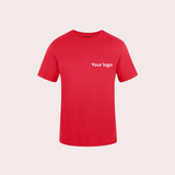 Customisable Red Round Neck Cotton T-Shirt