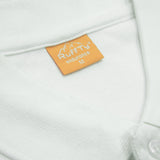 Customizable Cotton-Rich White Polo Neck T-Shirt
