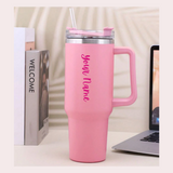 Personalized Tall Insulated Pink Mug – 1200 ML
