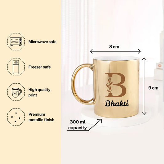 Royal Gold Metallic Personalized Mug