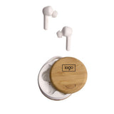 Personalized Cherry Bamboo Wireless Earbuds