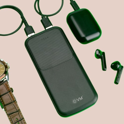 Personalized Black Charge Pro 10000 mAh Powerbank