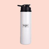 Personalized Stainless Steel White Sports Bottle- 750 ML