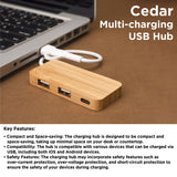 Personalized Cedar Multi-Charging USB Hub